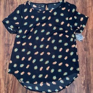 Black shirt with palms